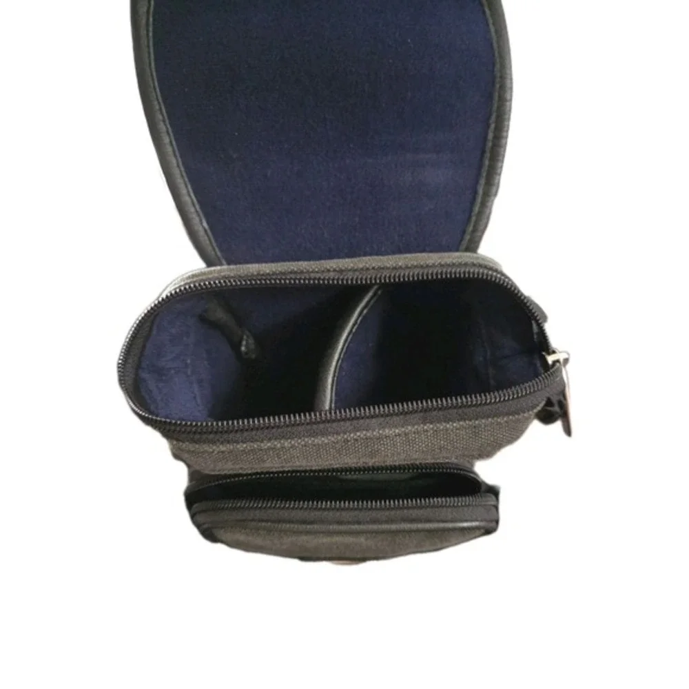 Quantaray 2434 Black Deluxe Leather and Canvas Camera Bag Digital‎ Outdoors Fall